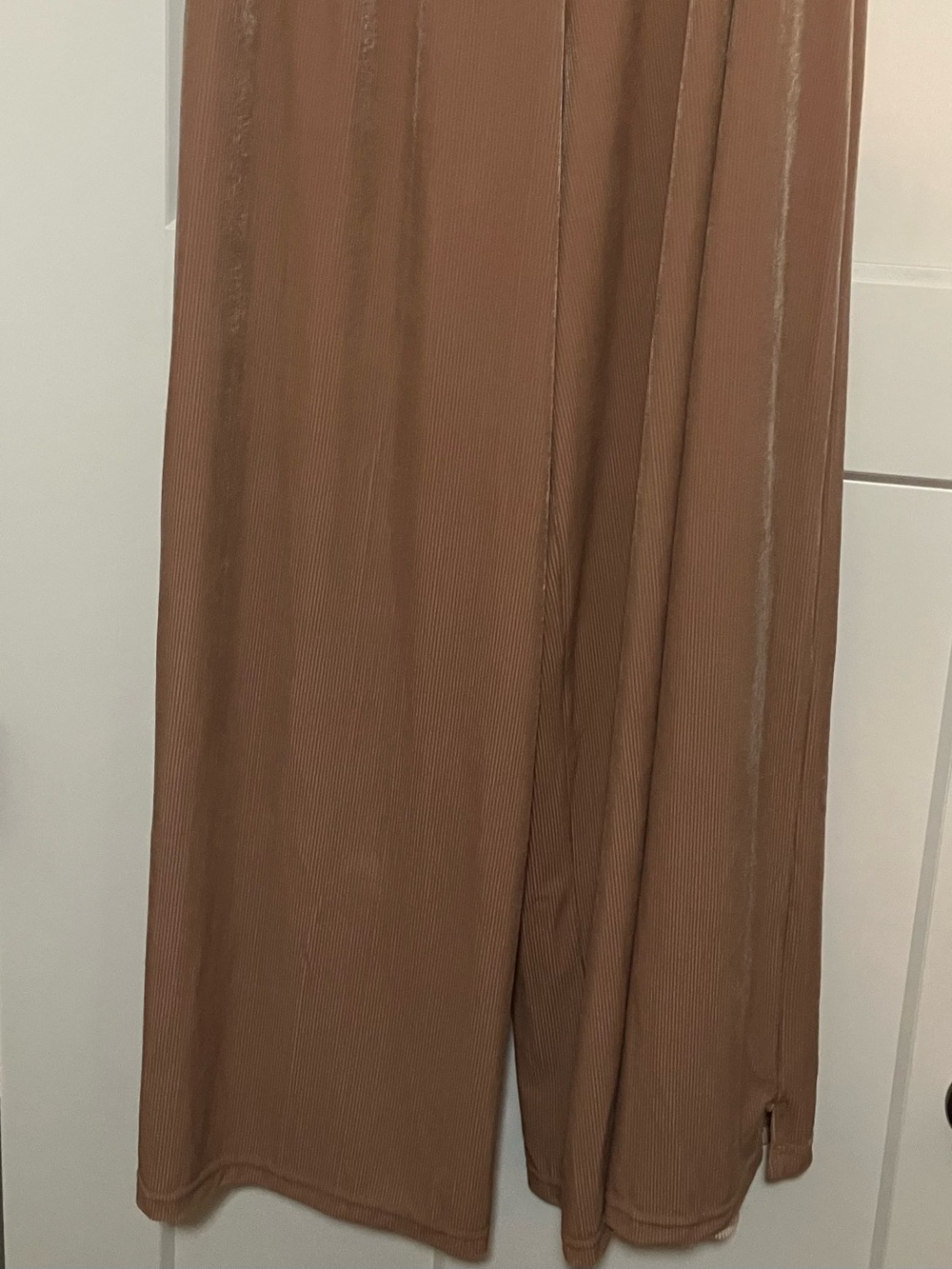 aerie Wide Leg Pants in Warm Brown